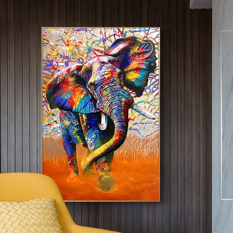 Josephine | Buntes Elefantenbild