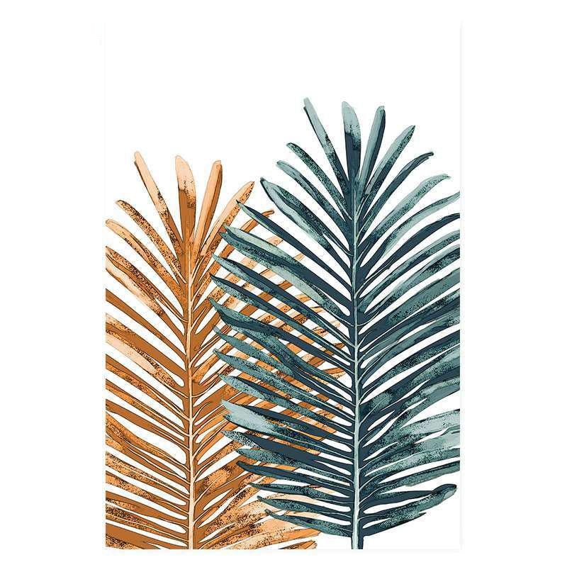 Lya | Exotisches Blatt-Leinwand