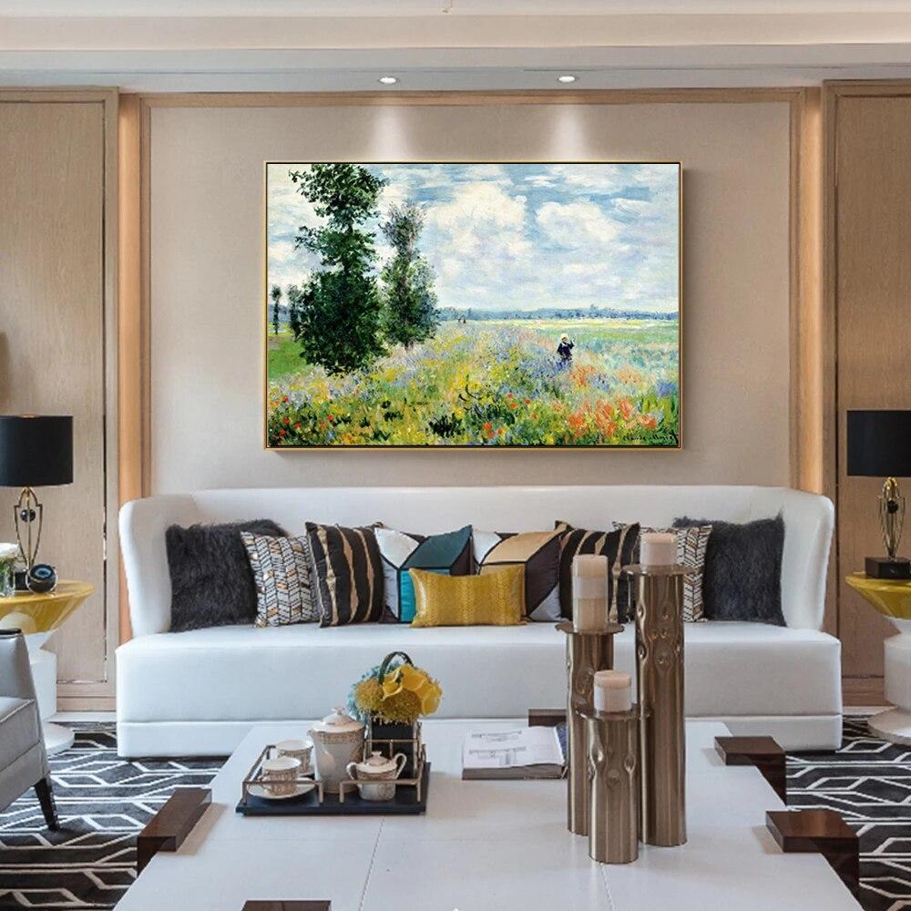 Lila Landschaftsmalerei Landleben