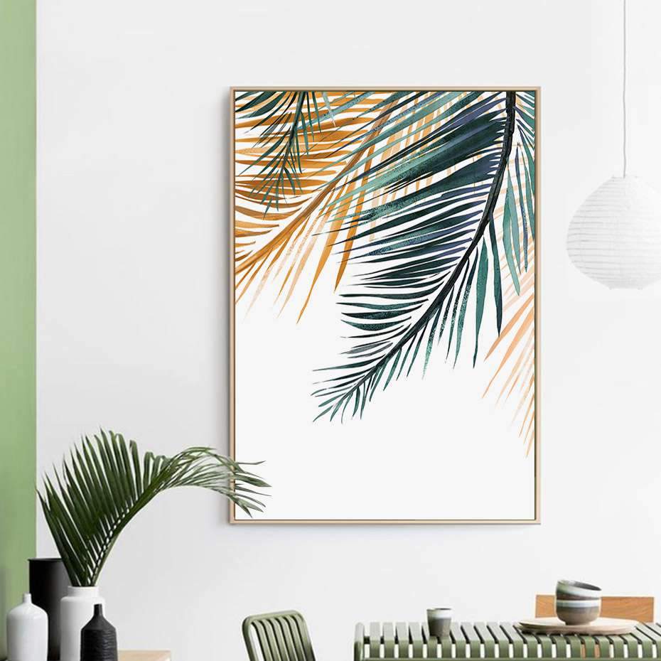 Lya | Exotisches Blatt-Leinwand