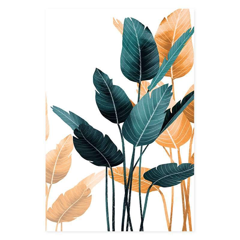 Lya | Exotisches Blatt-Leinwand