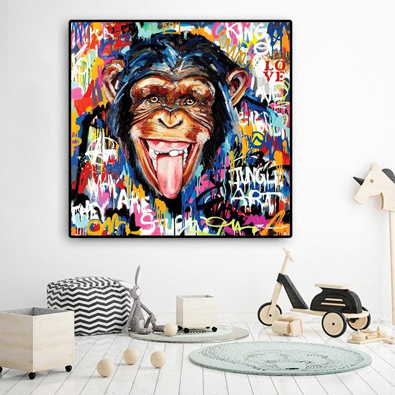 Arya | Street Art Monkey Canvas